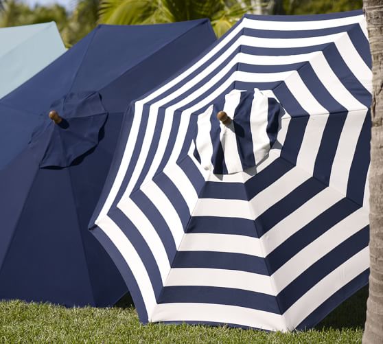 Patio Umbrella Canopy Top Cover Replacement PEACOCK BLUE Fit 9Ft 6-Rib Umbrella 