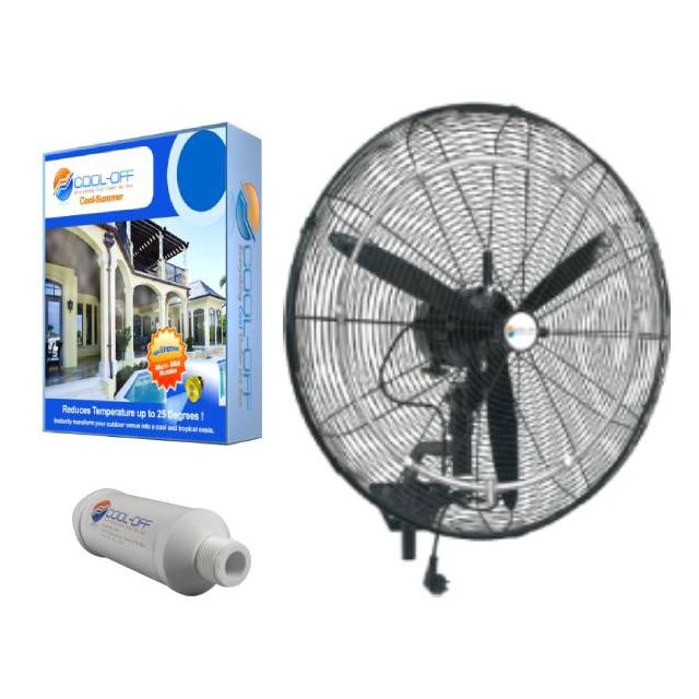 26 Cool Off Oscillating Misting Fan, Mounted Outdoor Misting Fan