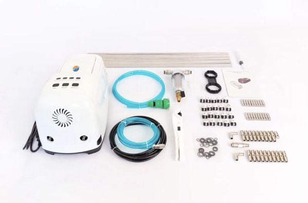 40' High Pressure Misting System Kit w/App Control Pump - (20 Misting Nozzles)